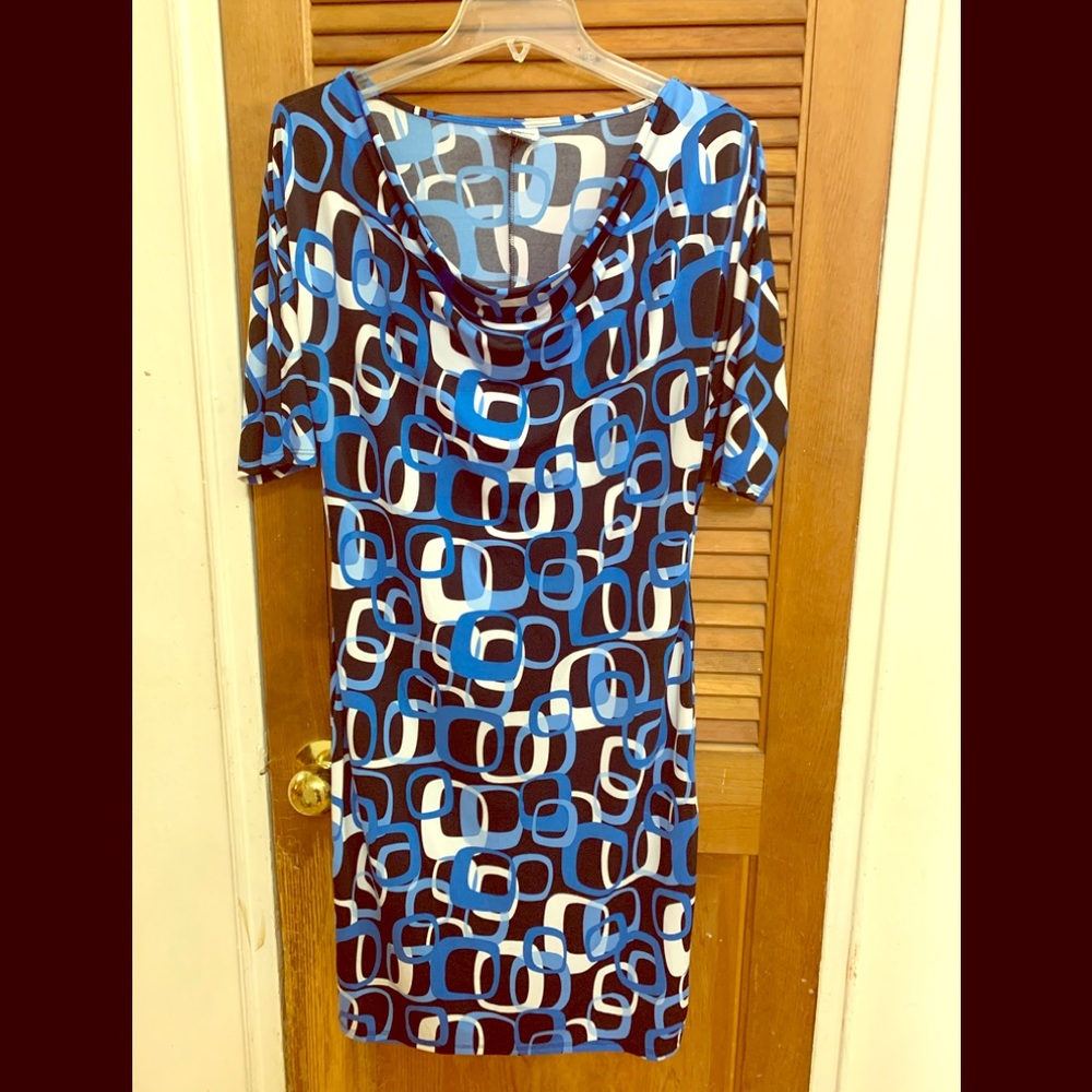 Clingy blue dress